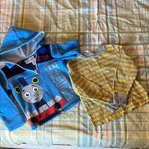 Thomas the Tank Engine Hoodie‎ and Circo Striped Shirt Set 5